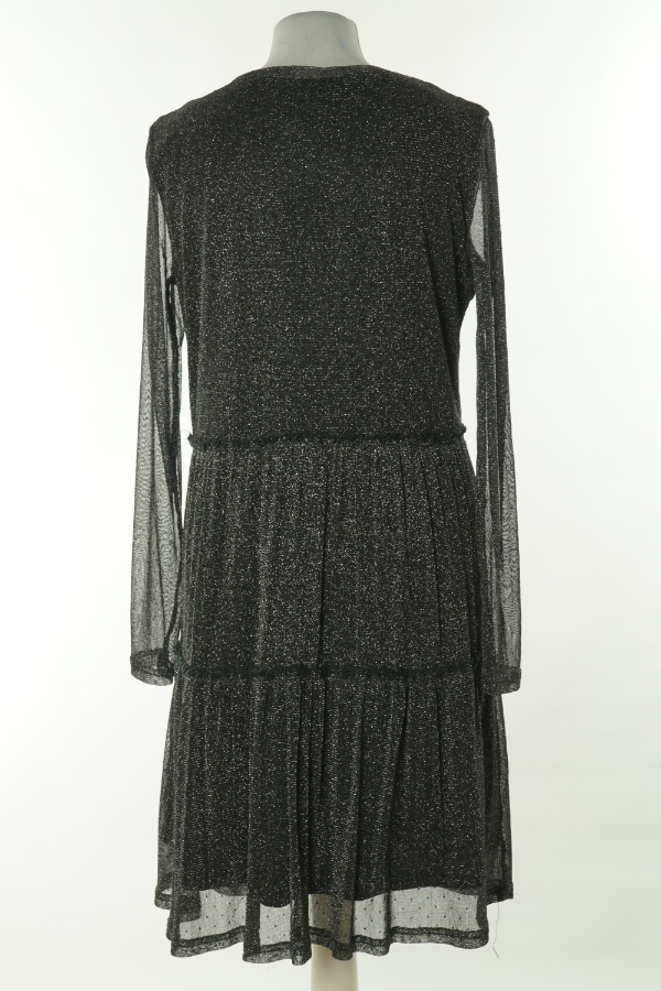 Sukienka czarna ze srebrną nitką - MOVES zdjęcie 2
