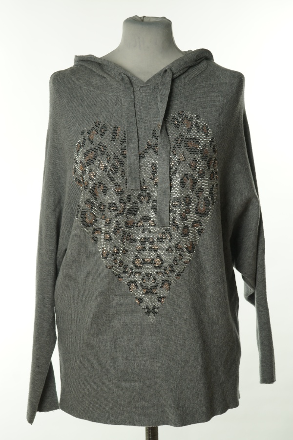 Bluza szara serce - PARAMOUR zdjęcie 1