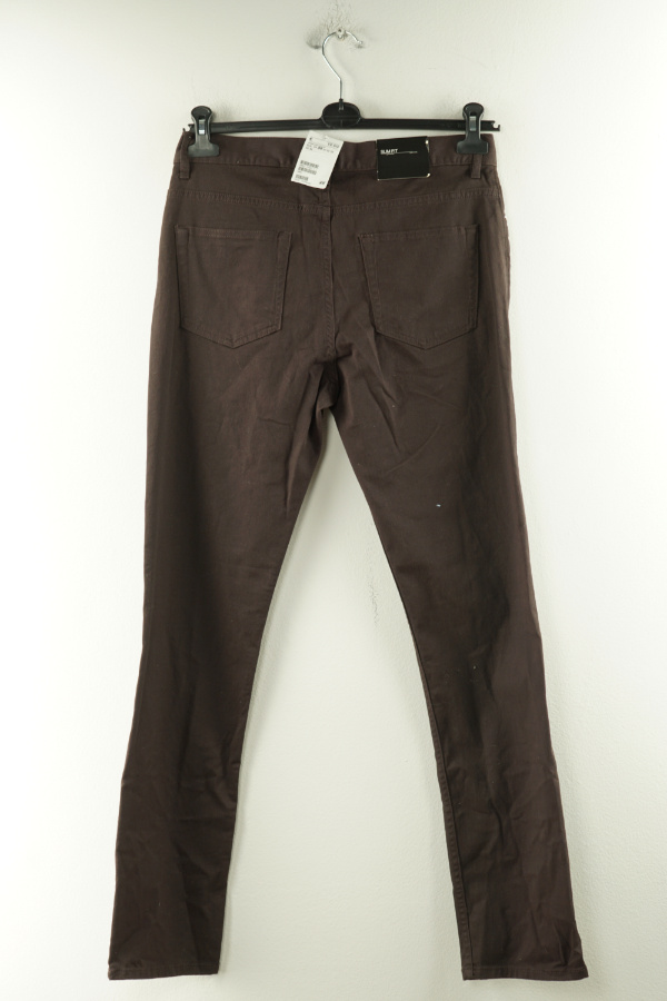 Spodnie ciemnobrązowe jeansowe H&M - H&M zdjęcie 2