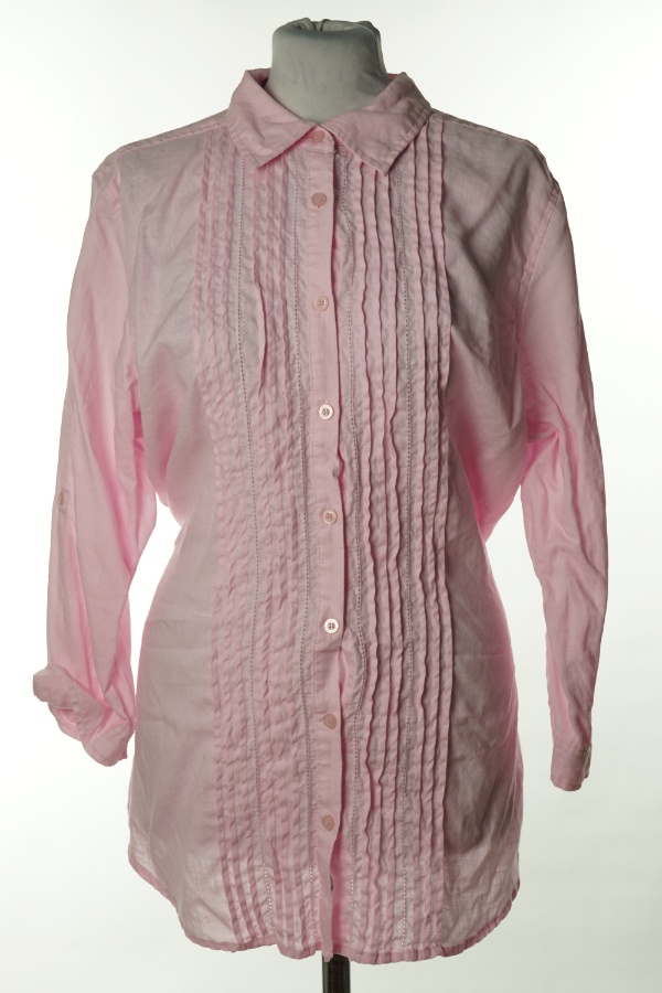 Koszula różowa lniana - MAINE zdjęcie 1