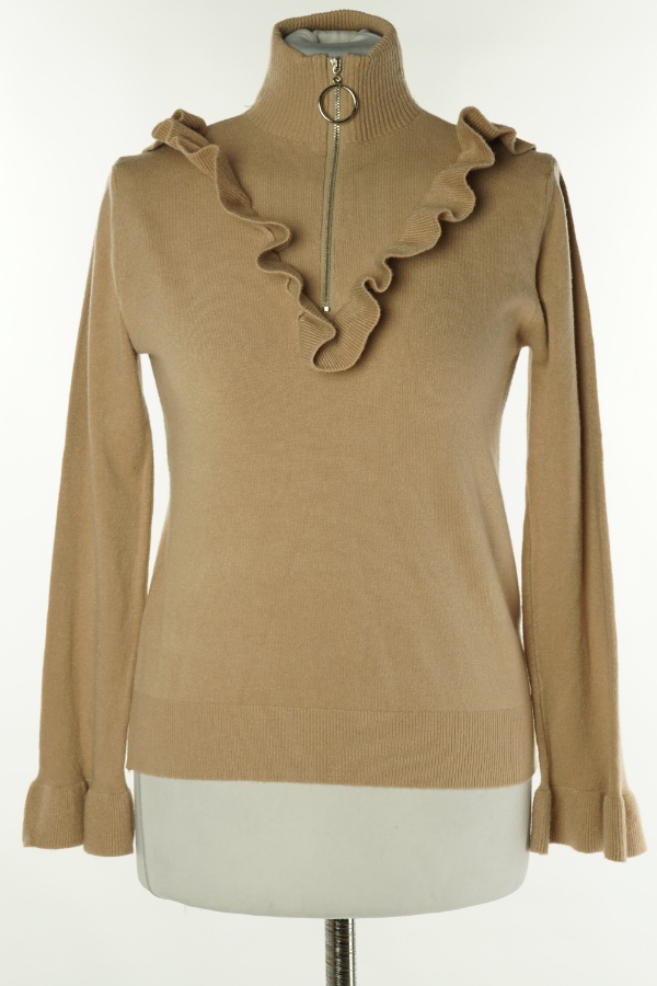 Sweter beżowy z suwakiem - CHERRY KOKO zdjęcie 1