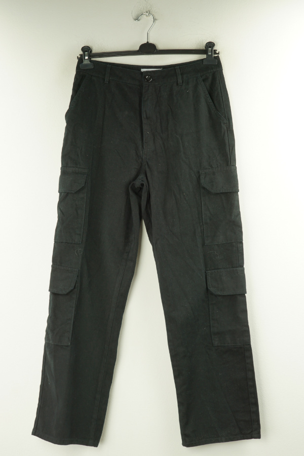 Spodnie czarne jeansowe bojówki - NEW LOOK zdjęcie 1