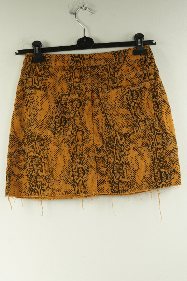 Spódnica karmelowo-czarna jeansowa - DENIM CO zdjęcie 2