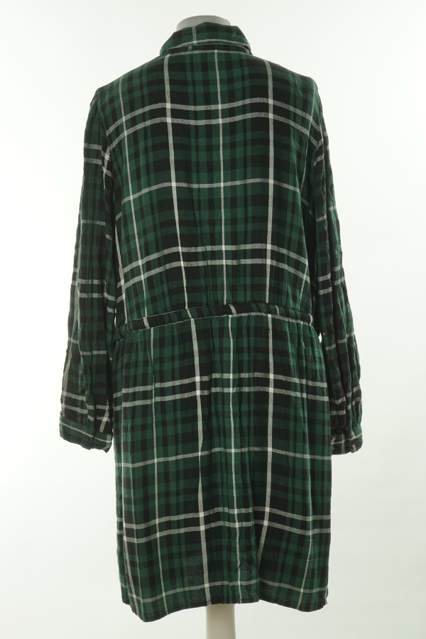 Sukienka koszulowa zielona w kratkę - GEORGE zdjęcie 2