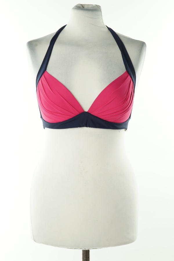 Góra od bikini różowo-granatowa usztywniana - M&S zdjęcie 1