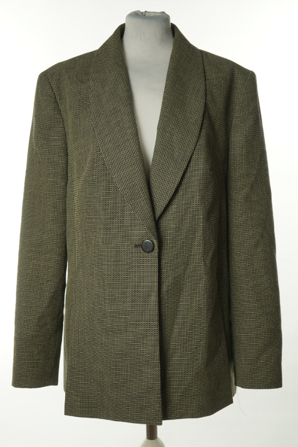 Marynarka czarna wzorek, w składzie wełna (45%) - RAVENS zdjęcie 1