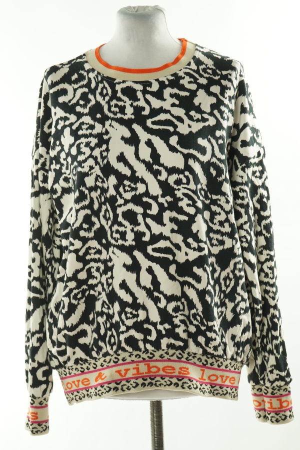 Bluza biało-czarna wzorzysta cienka - MADE IN ITALY zdjęcie 1