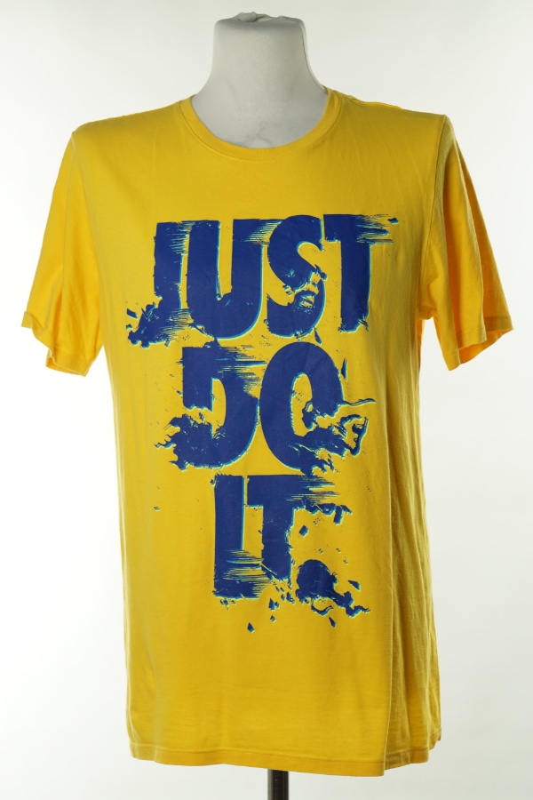 Koszulka żółta z granatowym napisem - NIKE zdjęcie 1