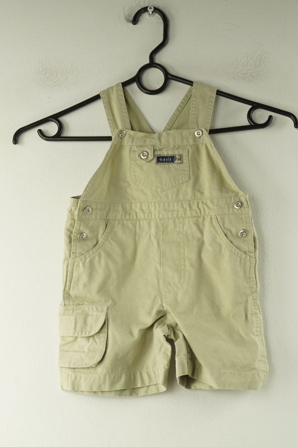 Ogrodniczki beżowe jeansowe - KIDS FASHION zdjęcie 1