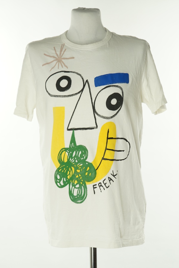 Koszulka biała z kolorowym nadrukiem - RESERVED zdjęcie 1