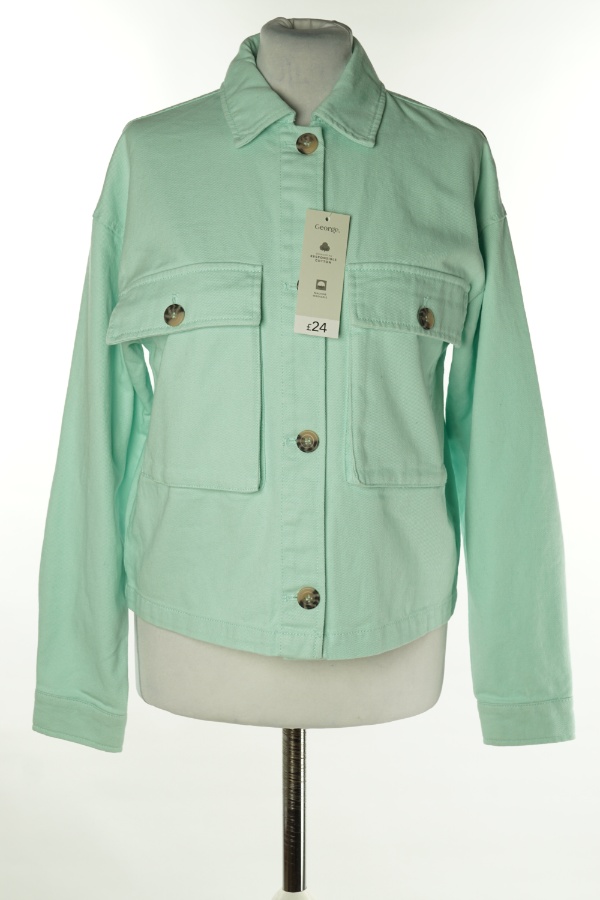 Katana jeansowa seledynowa - GEORGE zdjęcie 1