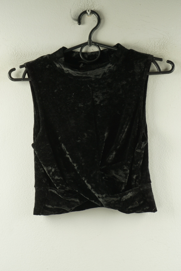 Top czarny welurowy - TOPSHOP zdjęcie 1