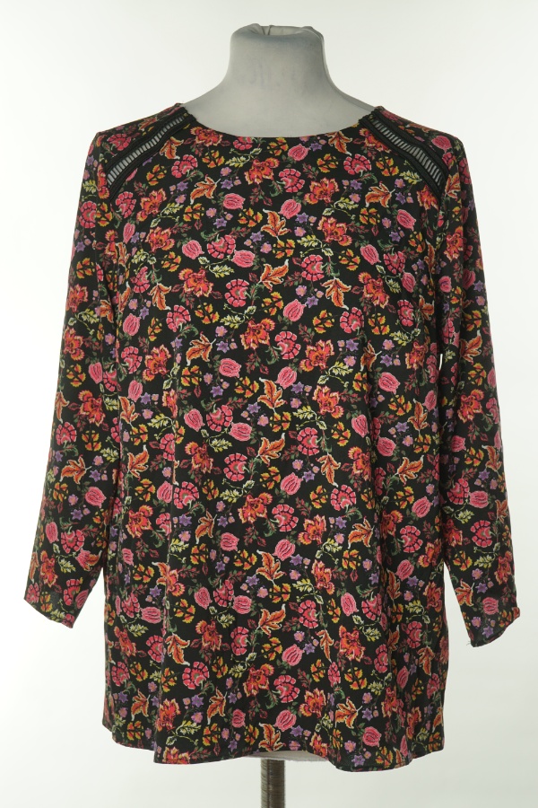 Bluzka czarna w kolorowe kwiaty - DUNNES STORES zdjęcie 1