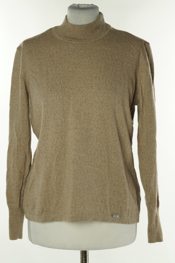 Sweter beżowy wełniany - BRAK METKI Z NAZWĄ PRODUCENTA zdjęcie 1