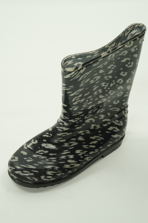 Kalosze czarne w białe cętki - BRAK METKI Z NAZWĄ PRODUCENTA zdjęcie 1