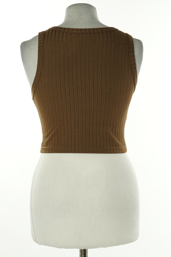 Top brązowy prążkowany - BRAK METKI Z NAZWĄ PRODUCENTA zdjęcie 2