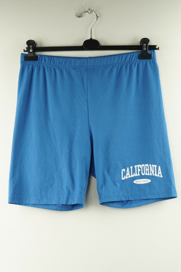 Krótkie spodenki niebieskie dresowe CALIFORNIA - SHEIN zdjęcie 1