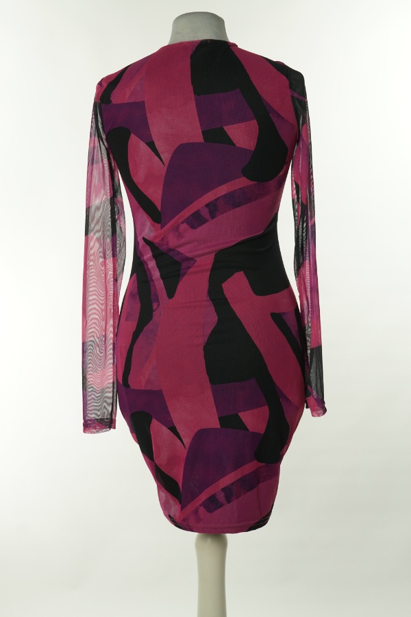 Sukienka fioletowo-różowa drapowana - VIVICHI zdjęcie 2