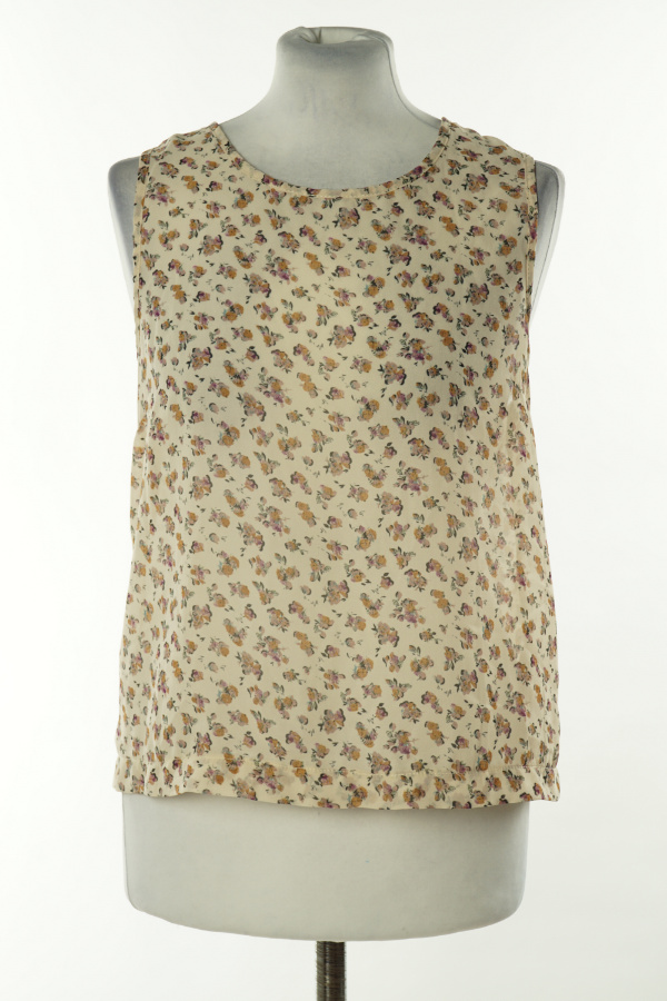 Bluzka beżowa w kwiatki - NEW LOOK zdjęcie 1