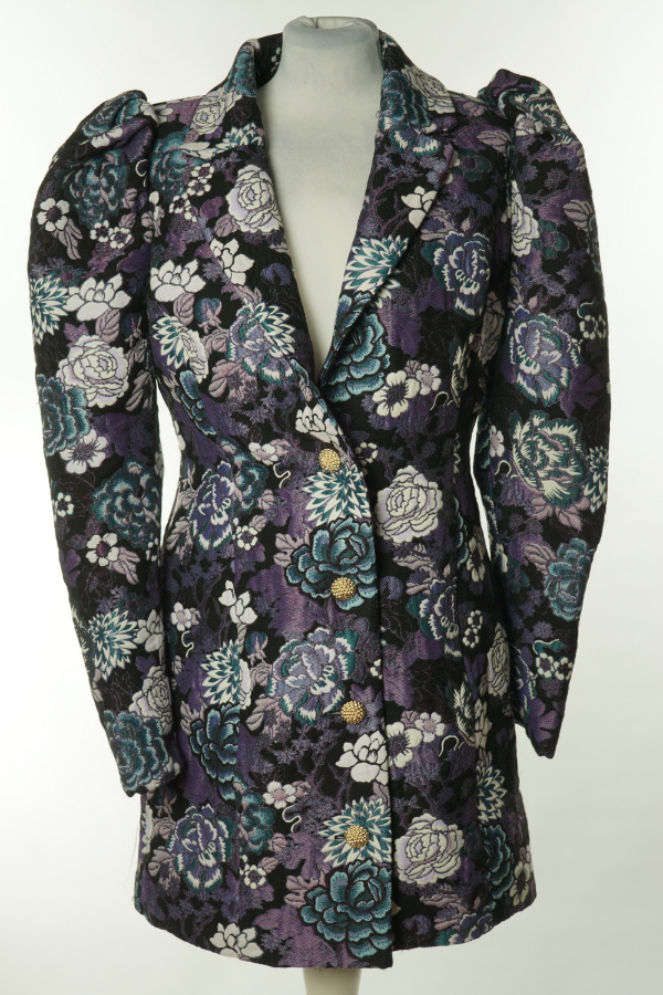 Płaszcz cienki fioletowy w kwiaty - RIVER ISLAND zdjęcie 1