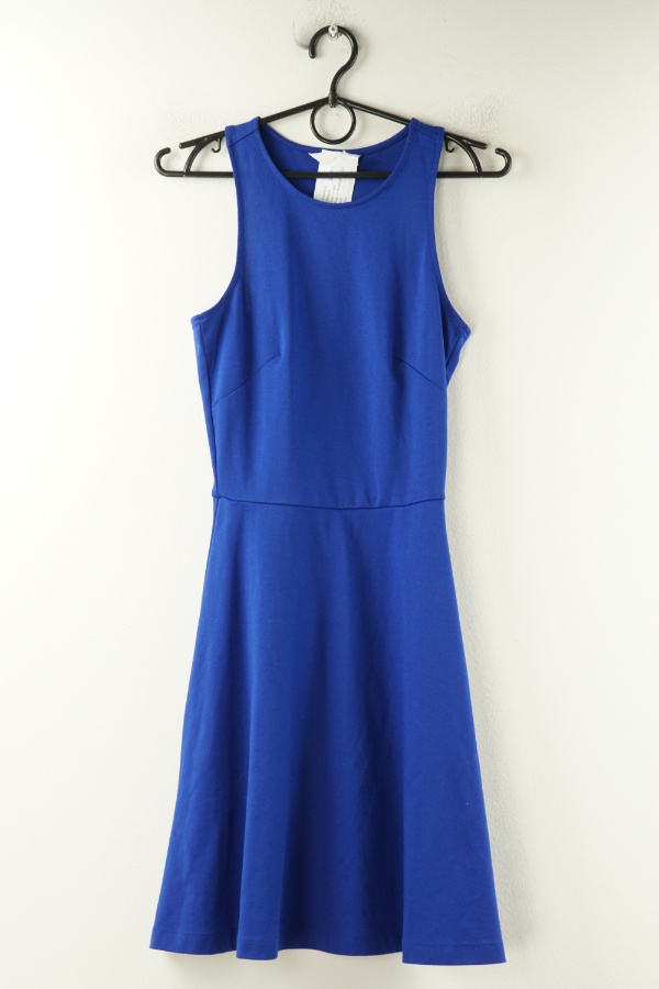 Sukienka niebieska rozkloszowana - H&M zdjęcie 1