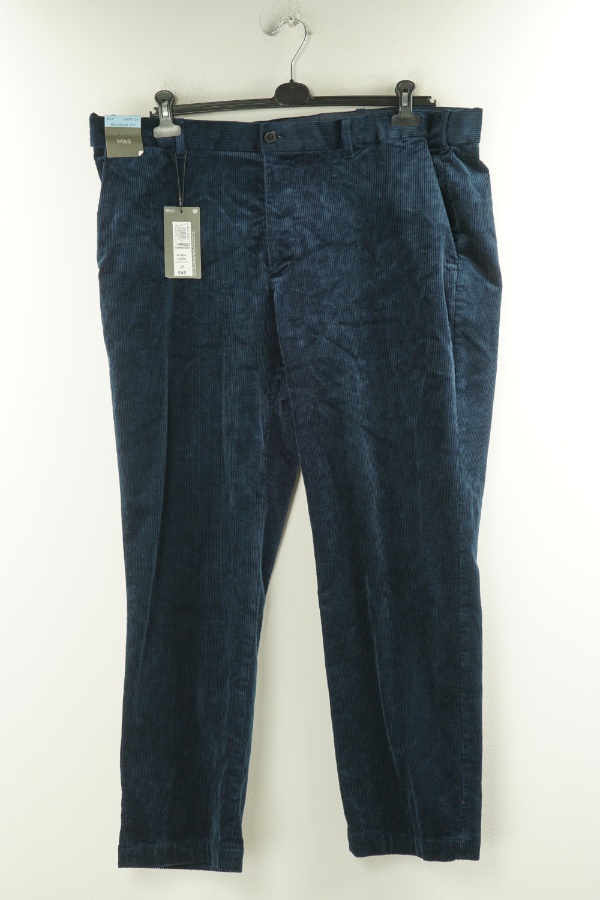 Spodnie granatowe sztruksowe - M&amp;S zdjęcie 1