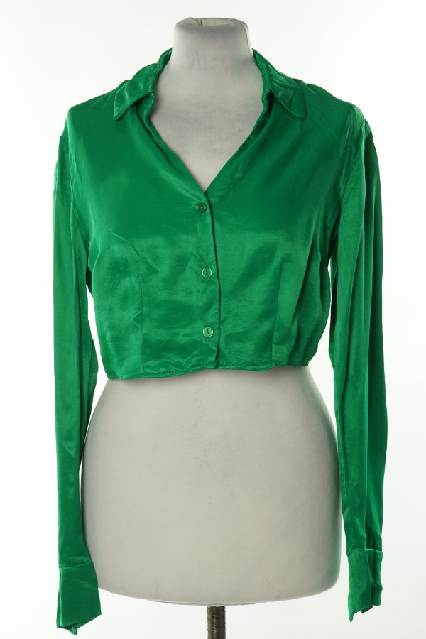 Koszula-top zielona satynowa, PRIMARK - PRIMARK zdjęcie 1