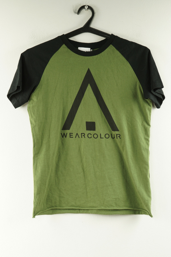 Koszulka zielono-czarna napis - WEARCOLOUR zdjęcie 1