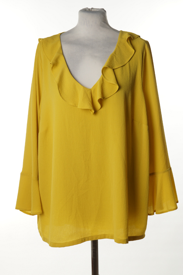 Bluzka żółta z falbaną - EVANS zdjęcie 1