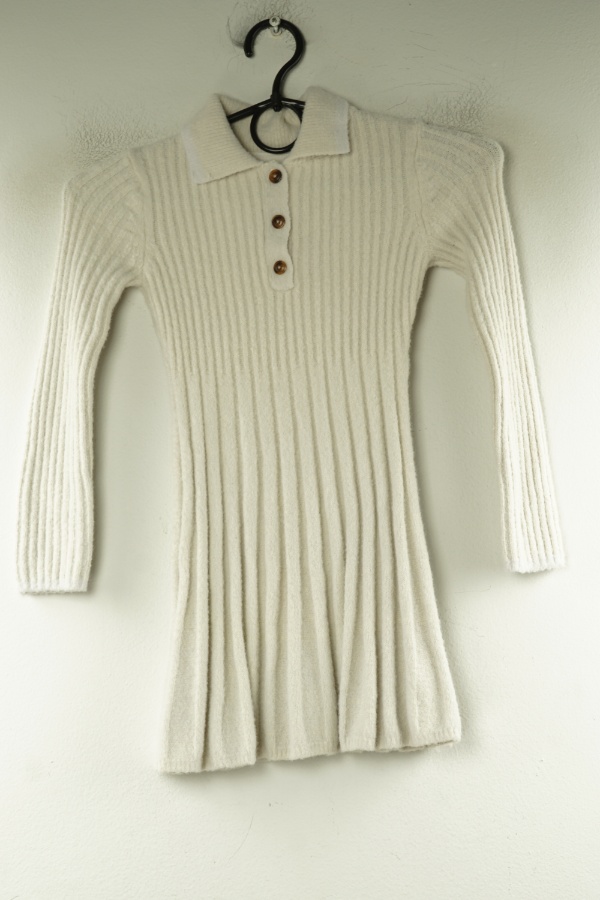 Sukienka beżowa sweterkowa - HAPPILY GREY zdjęcie 1