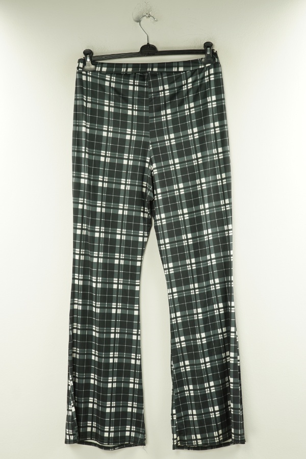 Legginsy czarne w białą kratkę - BOOHOO zdjęcie 2