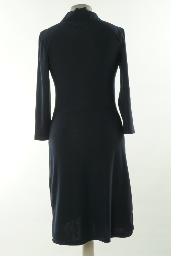 Sukienka granatowa z wiązaniem - USCO zdjęcie 2