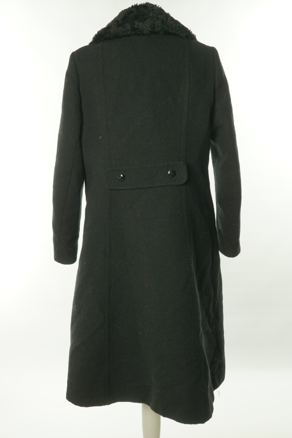 Płaszcz czarny - BRAK METKI Z NAZWĄ PRODUCENTA zdjęcie 2