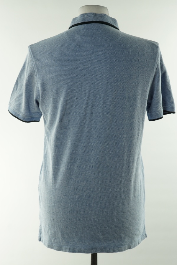 Koszulka polo niebieska melanż, JACK&JONES - JACK & JONES zdjęcie 2