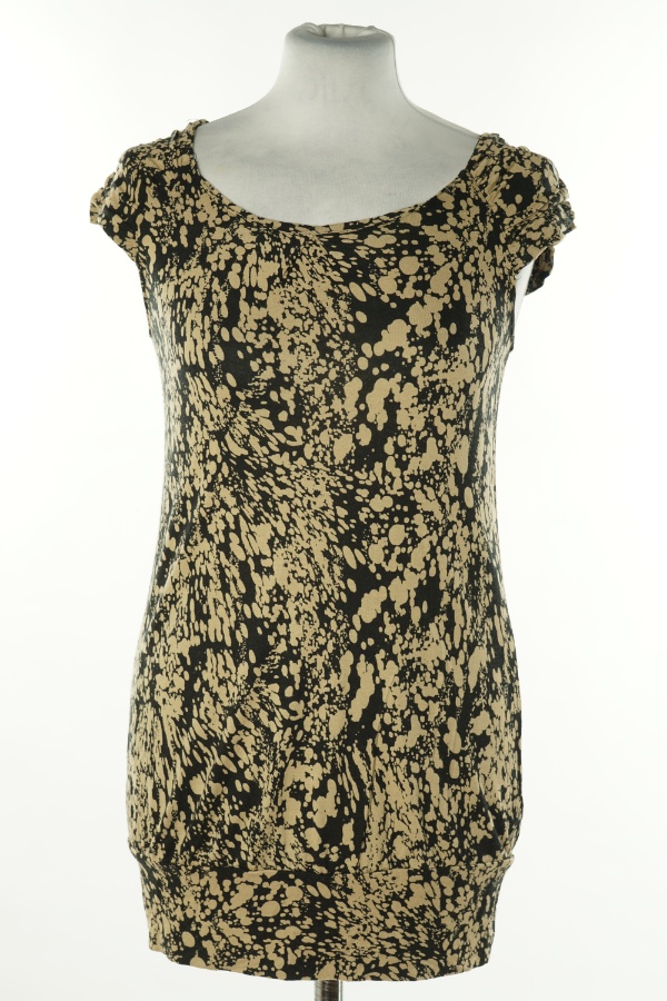 Bluzka czarna w beżowe ciapki - M&CO zdjęcie 1