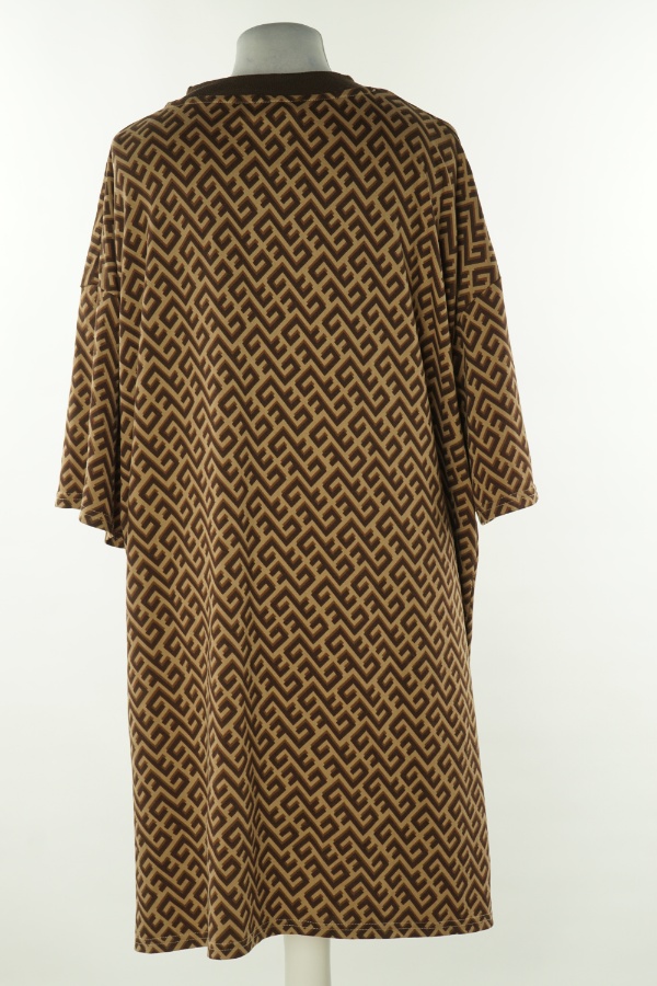 Sukienka beżowo - brązowa - PEP&CO zdjęcie 2