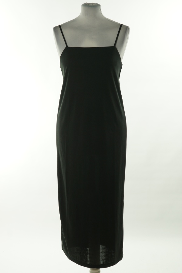 Sukienka czarna gładka na ramiączkach, H&M - H&M zdjęcie 1