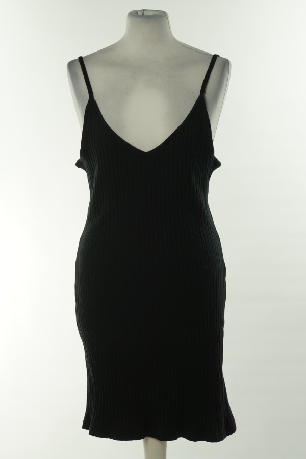 Sukienka prążkowana czarna H&M - H&M zdjęcie 1