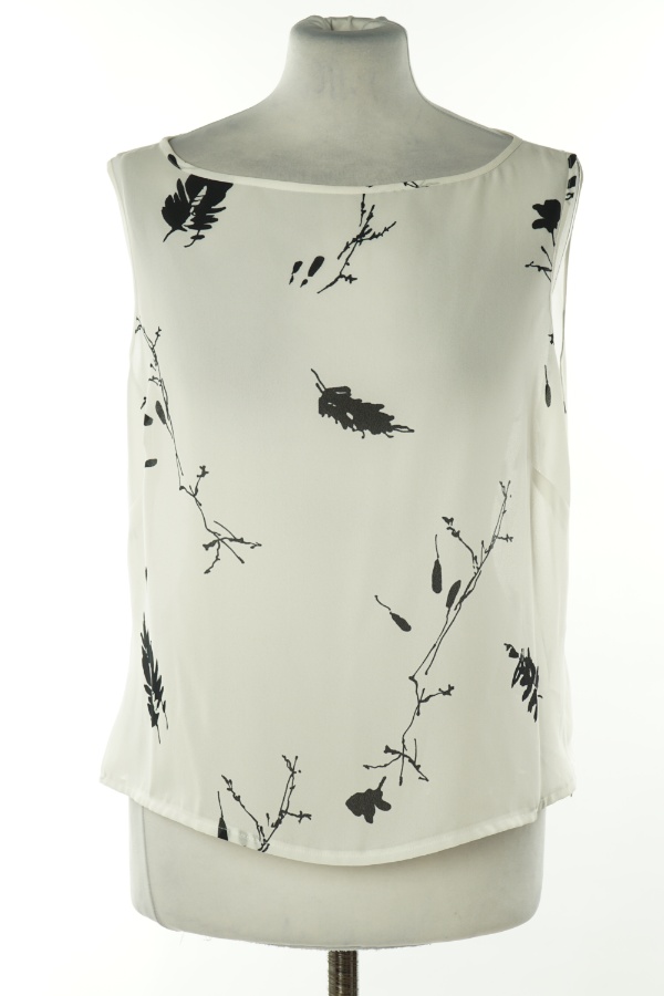 Bluzka biała w czarne wzory - MINUET zdjęcie 1