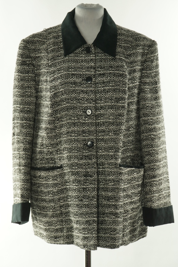 Żakiet czarno-biały - LADY'S COLLECTION zdjęcie 1