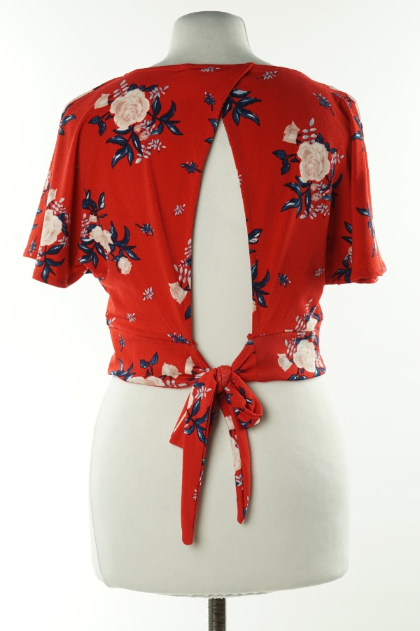 Top czerwony w kwiatki - H&M zdjęcie 2