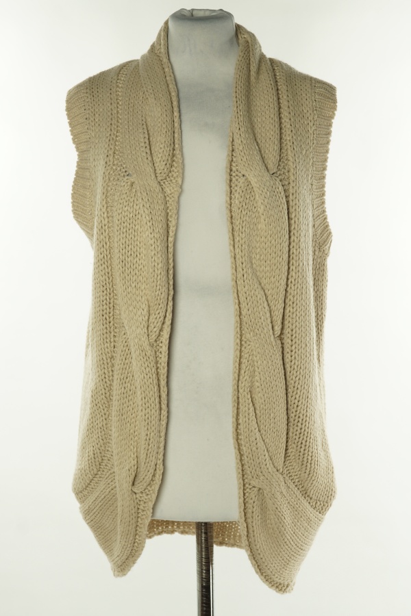 Kardigan bezowy sweterkowy - MULTIBLU zdjęcie 1