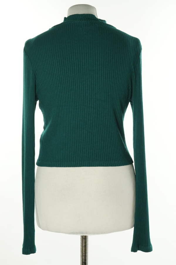 Bluzka zielona prążkowana - TOPSHOP zdjęcie 2