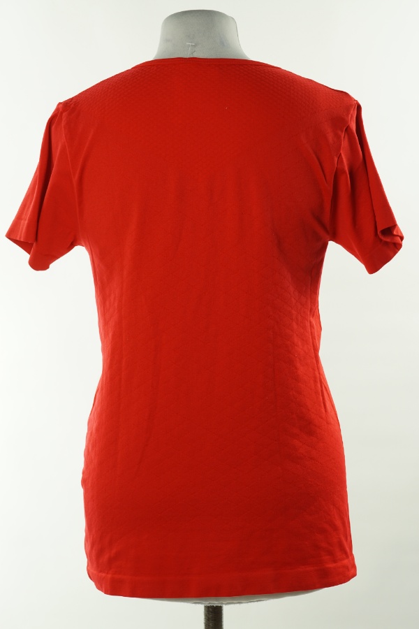 Koszulka czerwona gładka elastyczna - NEW APPAREL zdjęcie 2