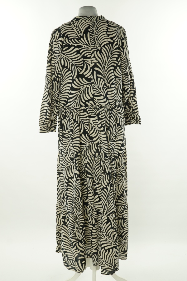 Sukienka czarno-kremowa baby dall długa - H&M zdjęcie 2