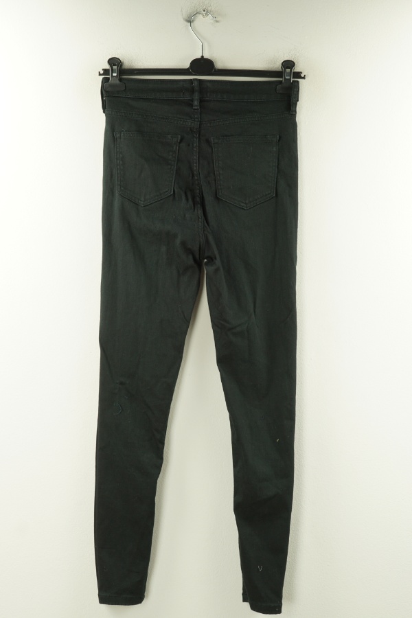 Spodnie czarne jeansowe z wysokim stanem - F&F zdjęcie 2