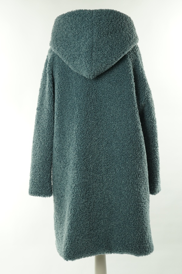 Płaszcz baranek niebieski - FASHION CLASSIC zdjęcie 2