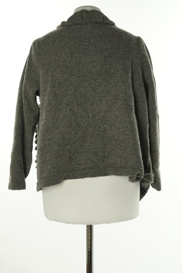 Narzutka ciemnoszara wełniana(100%WEŁNA MERINO) - ELENA SOLANO zdjęcie 2