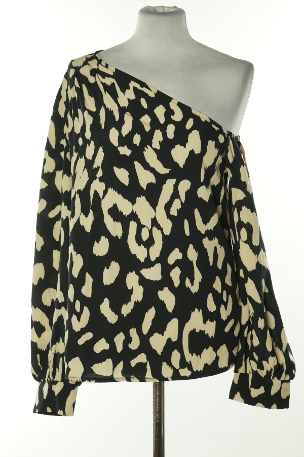 Bluzka czarno-beżowa - SHEIN zdjęcie 1