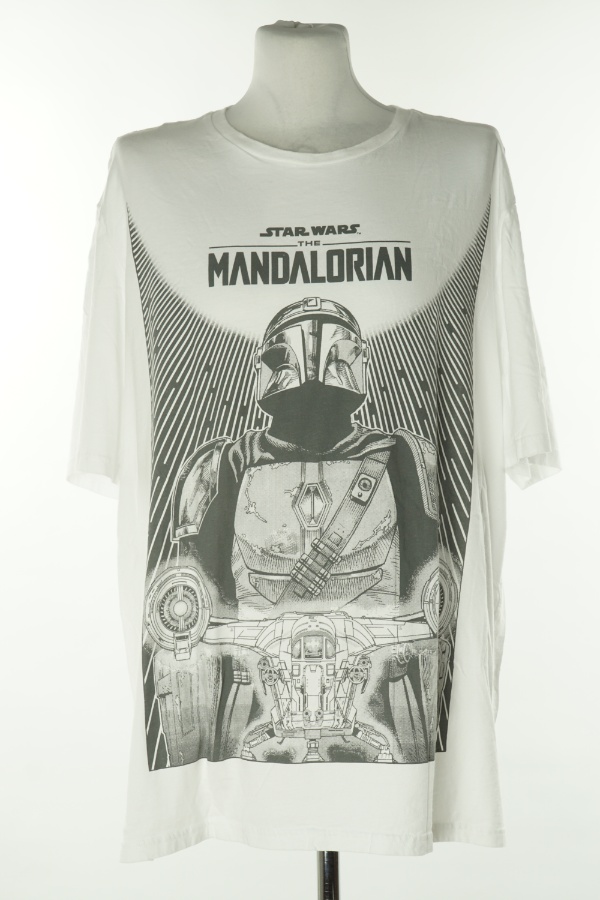 Koszulka biała z szarym nadrukiem - GEORGE zdjęcie 1